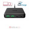 Swissten Travel Charger GaN 2x USB-C + 2x USB-A 65W Power Delivery Black