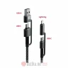 Swissten DATA CABLE KEVLAR 4in1 3A 1,5 M ANTRACIT