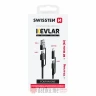 Swissten DATA CABLE KEVLAR 4in1 3A 1,5 M ANTRACIT