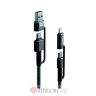 Swissten DATA CABLE KEVLAR 4in1 3A 1,5 M ANTRACIT