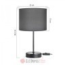 PAKKETO LAMPA Table lamp PWL-1183 Ε27 anthracite-silver D22x36.5cm в Черногории