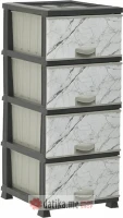 INART SET FIOKA PLASTIKA MARBLE LOOK 38X46X90