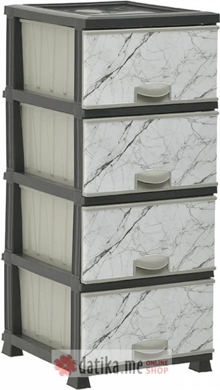 INART SET FIOKA PLASTIKA MARBLE LOOK 38X46X90