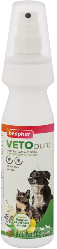 Beaphar Veto Pure Sprej Protiv Buva, Krpelja I Komaraca Kod Pasa I Mačaka 150ml