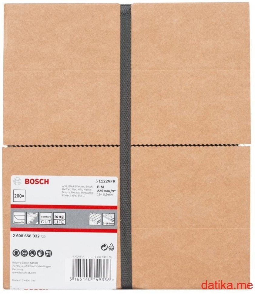 Bosch Listovi za višenam. tester za drvo/metal 225mm S1122V 200kom 