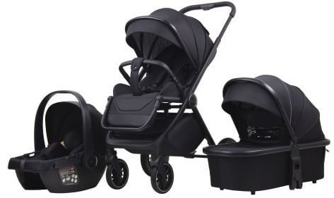 LA MAMA ALVI kolica za bebe 3u1 - black LA MAMA ALVI kolica za bebe 3u1 - black