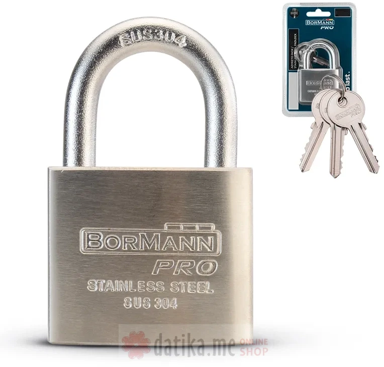 Katanac Inox 70mm sa 3 kluča Bormann BLK1028 в Черногории