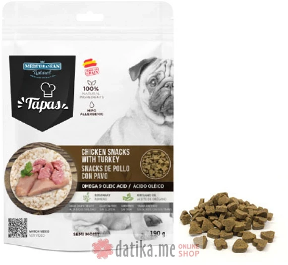 Mediterranean TAPAS G.POSLASTICE ZA PSE PILETINA/ĆURETINA 190G.