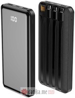 Forever power bank TB-411 ALLin1 10000 mAh with cables USB-C + Lightning + microUSB black 