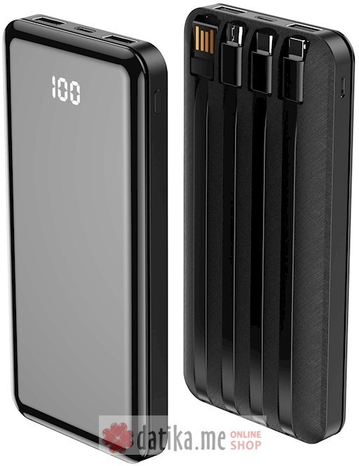 Forever power bank TB-411 ALLin1 10000 mAh with cables USB-C + Lightning + microUSB black  в Черногории