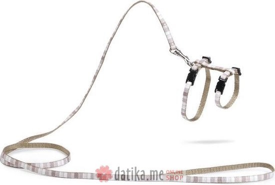 Beeztees OPRTAC I POVODAC ZA MACE 15-33X8+120-BRAON/BEZ 