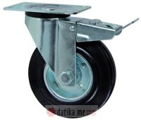 MAURER Točak gumeni okretni sa kočnicom 125mm