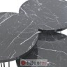 INART SET TRI STOLA METAL/MELAMINE CRNI MARBLE Φ35Χ57