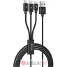 Devia cable 3in1 Gracious EC048 USB - Lightning + USB-C + MicroUSB 1,2 m 3A black 