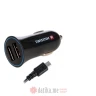  Swissten Car charger 2.4A power 2x USB, lightning cable