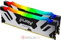 KINGSTON DIMM DDR5 96GB (2x48GB kit) 6000MT/s KF560C32RSAK2-96 FURY Renegade Silver/Black RGB XMP 