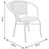 PAKKETO SET ZA BASTU STO I DVIJE STOLICE Garden lounge set Saylor metal-pe rattan white в Черногории