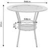 PAKKETO SET ZA BASTU STO I DVIJE STOLICE Garden lounge set Saylor metal-pe rattan white в Черногории