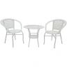 PAKKETO SET ZA BASTU STO I DVIJE STOLICE Garden lounge set Saylor metal-pe rattan white в Черногории