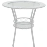 PAKKETO SET ZA BASTU STO I DVIJE STOLICE Garden lounge set Saylor metal-pe rattan white в Черногории