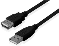 FAST ASIA Kabl USB 2.0 A - USB A M/F (produžni) 1.8m crni
