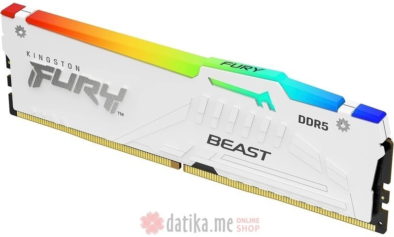 KINGSTON DIMM DDR5 16GB 6800MT/s KF568C34BWA-16 FURY Beast White RGB XMP 