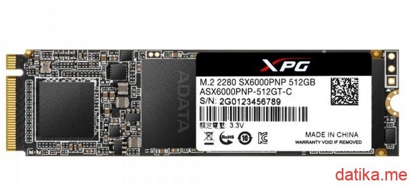 ADATA SSD 512GB M.2, ASX6000PNP-512GT-C SSD в Черногории