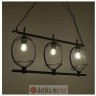 INART LUSTER LUMINAIRE W/3 BLACK 90X17X31/80 cm