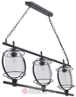 INART LUSTER LUMINAIRE W/3 BLACK 90X17X31/80 cm