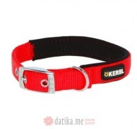 Kerbl 83661 Ogrlica MIAMI PLUS 33-39cm/20mm nylon collar with soft lining, red,