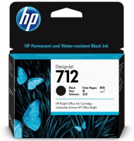 HP 712 DesignJet Ink Cartridge, Black 