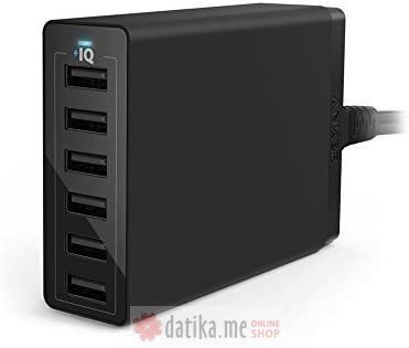Anker A2123L12 60W 6-Port Desktop Charger EU - Black 
