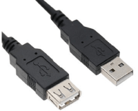 E-GREEN Kabl USB A - USB A M/F (produžni) 5m crni