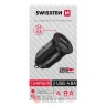 Swissten CAR CHARGER 2x USB 4,8A METAL BLACK