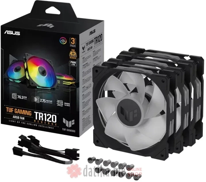 ASUS GAMING TR120 ARGB REVERSE BLACK 3IN1 ventilator 