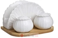INART SET ZA SO I BIBER I DRZAC SALVETA PORCELAIN WHITE/NATURALcm