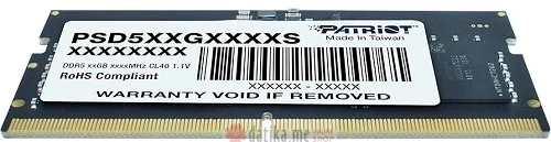 Patriot RAM 8GB 5600MHz DDR5 SODIMM Signature Line в Черногории