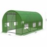 Chomik BAŠTENSKI PLASTENIK 3-SEGMENTNI 3 X 2 X 2 M ZELENI SA OPCIJOM DODATNE VENTILACIJE 3910