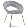 INART STOLICA METAL/VELVET CHAIR GOLD/GREY 69Χ60Χ76/47