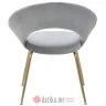 INART STOLICA METAL/VELVET CHAIR GOLD/GREY 69Χ60Χ76/47