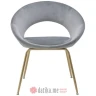 INART STOLICA METAL/VELVET CHAIR GOLD/GREY 69Χ60Χ76/47