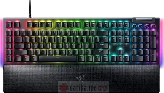 Razer BlackWidow V4 Full Size Wired Mechanical Green Switch Gaming Keyboard with Chroma RGB - Black