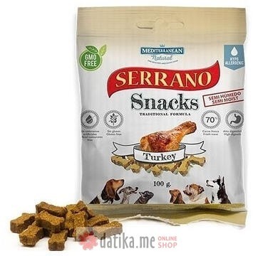 Mediterranean SERRANO SNACK DOG CURETINA 12X100GR.