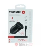 Swissten Car charger for Samsung fast charging 25W + data cable USB-C/USB-C 1.2 M, black