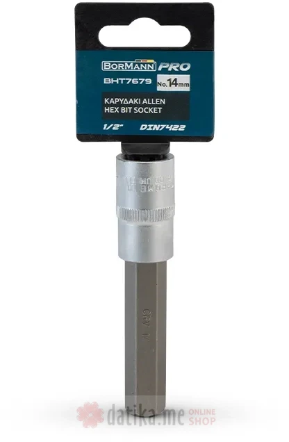 Ključ nasadni prihvat 1/2" CRV HEX-Imbus 14mm Bormann BHT7679