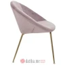 INART STOLICA METAL/VELVET CHAIR GOLD/PINK 62X71X75/45