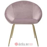 INART STOLICA METAL/VELVET CHAIR GOLD/PINK 62X71X75/45
