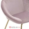 INART STOLICA METAL/VELVET CHAIR GOLD/PINK 62X71X75/45