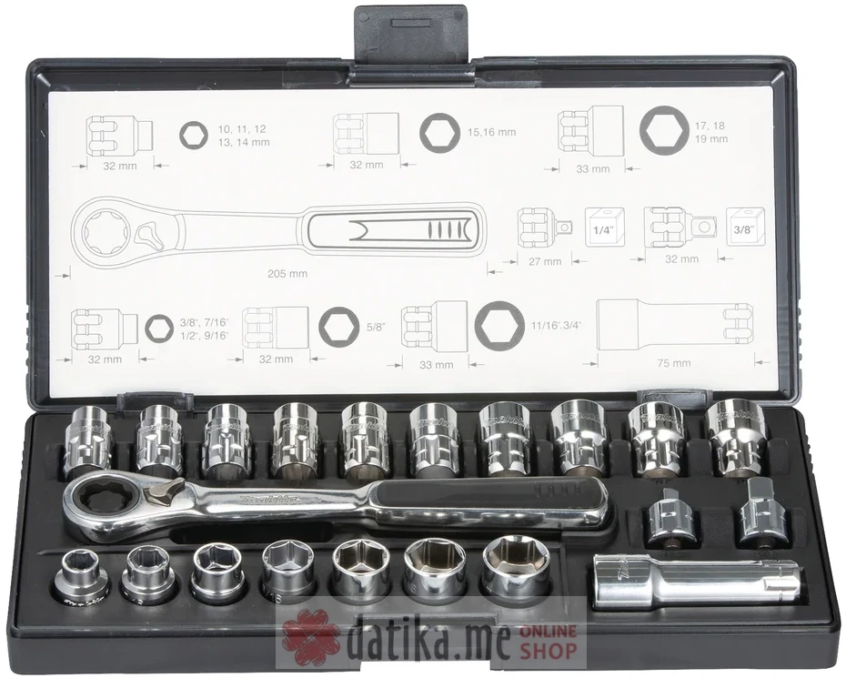 Makita B-65604 SET NASADNIH KLJUCEVA 21KOM в Черногории
