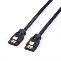 Roline Interni SATA 6.0 Gbit/s kabl sa metalnim kacenjem, duzina kabla 1 m, crni